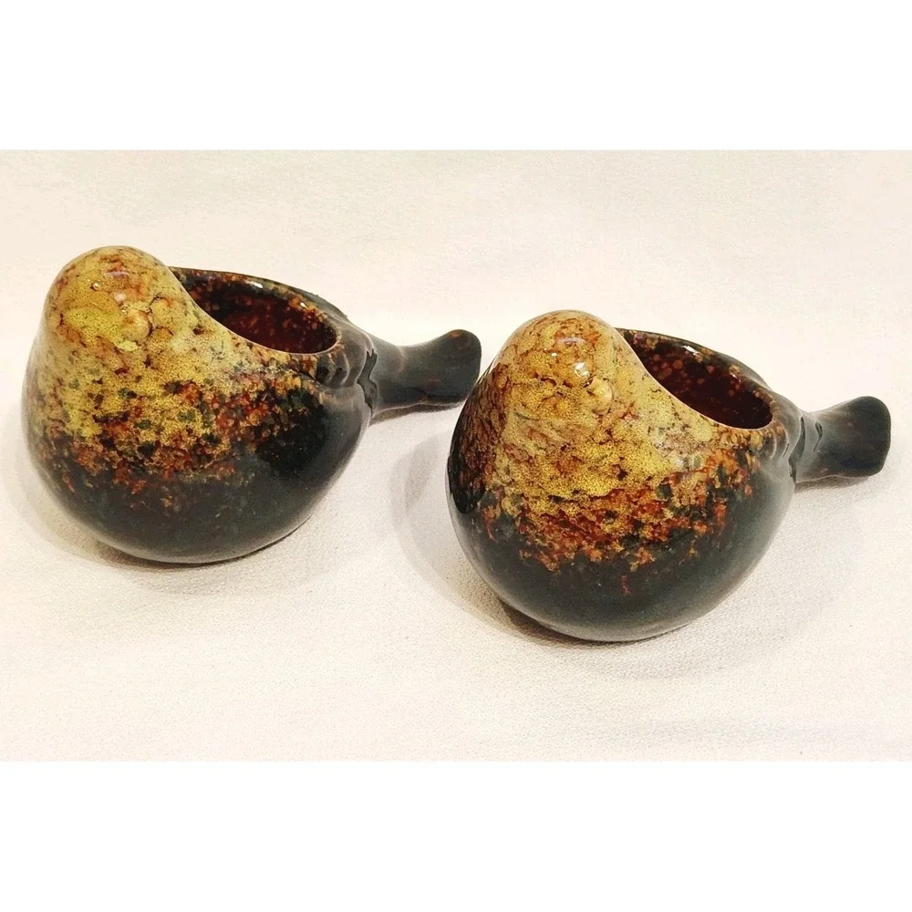 Set of 2 Allen + Roth  Ceramic Bird Tealight‎ Votive Candle Holder